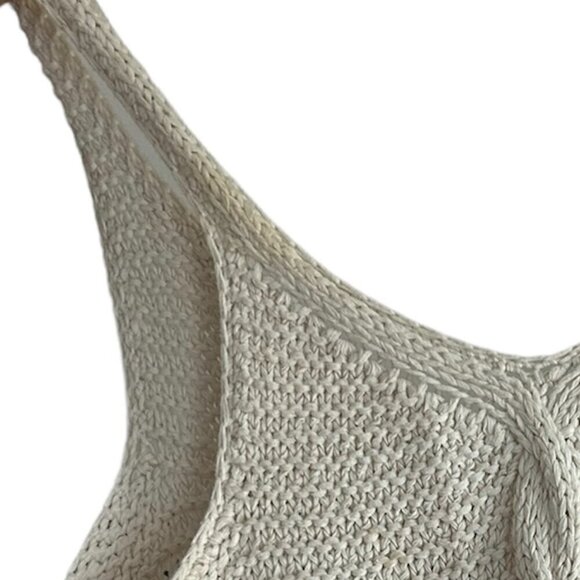 Neutral Ecru Beige Crochet Tank Dress US XS - Picture 5 of 5